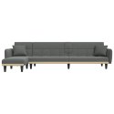 Sofa rozkładana L, ciemnoszara, 275x140x70 cm, tkanina Lumarko!