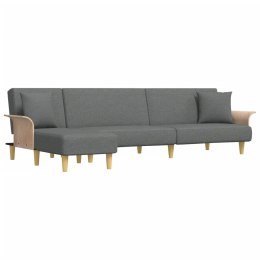 Sofa rozkładana L, ciemnoszara, 279x140x70 cm, tkanina Lumarko!