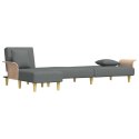 Sofa rozkładana L, ciemnoszara, 279x140x70 cm, tkanina Lumarko!