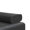 Sofa rozkładana L, czarna, 255x140x70 cm, sztuczna skóra Lumarko!
