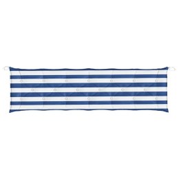 VidaXL Poduszka na ławkę ogrodową, niebiesko-białe paski, 200x50x7 cm