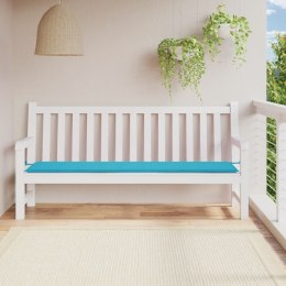 VidaXL Poduszka na ławkę ogrodową, turkusowa, 200x50x3 cm, tkanina