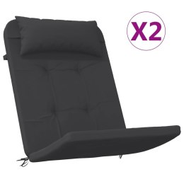 Poduszki na krzesła Adirondack, 2 szt., czarne, tkanina Oxford Lumarko!