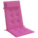 VidaXL Poduszki na krzesła z wysokim oparciem, 4 szt., różowe, tkanina