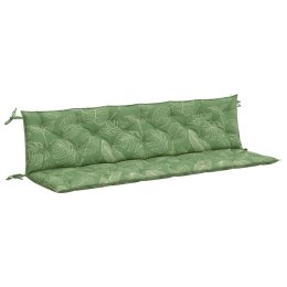 Poduszki na ławki ogrodowe, 2 szt., wzór w liście, 200x50x7 cm Lumarko!