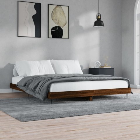 Rama łóżka, brązowy dąb, 150x200 cm, materiał drewnopochodny Lumarko!