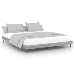 VidaXL Rama łóżka, szary dąb sonoma, 150x200cm materiał drewnopochodny