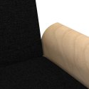 VidaXL Rozkładana kanapa z podłokietnikami, czarna, obita tkaniną