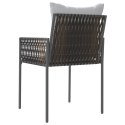 Krzesła ogrodowe z poduszkami, 4 szt., brązowe, 54x61x83 cm Lumarko!