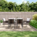 Krzesła ogrodowe z poduszkami, 6 szt., brązowe, 54x61x83 cm Lumarko!