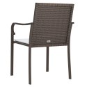 Krzesła ogrodowe z poduszkami, 6 szt., brązowe, 56x59x84 cm Lumarko!