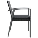 VidaXL Krzesła ogrodowe z poduszkami, 6 szt., czarne, 56,5x57x83 cm