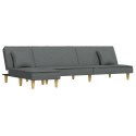 VidaXL Sofa rozkładana L, ciemnoszara, 255x140x70 cm, tkanina