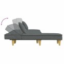 VidaXL Sofa rozkładana L, ciemnoszara, 255x140x70 cm, tkanina