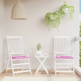 VidaXL Poduszki na krzesła ogrodowe, 2 szt., różowe, 40x40x3 cm