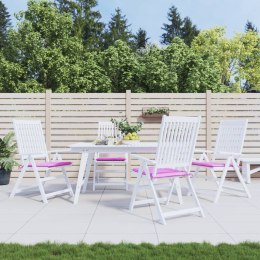 VidaXL Poduszki na krzesła ogrodowe, 4 szt., różowe, 40x40x3 cm