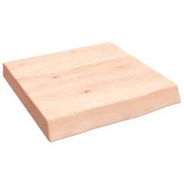 VidaXL Półka, 40x40x6 cm, surowe lite drewno dębowe