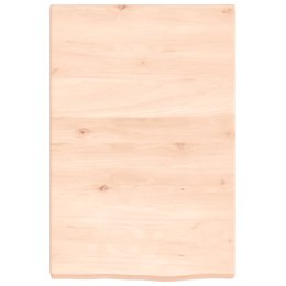 VidaXL Półka, 40x60x4 cm, surowe lite drewno dębowe