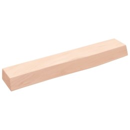VidaXL Półka, 60x10x6 cm, surowe lite drewno dębowe