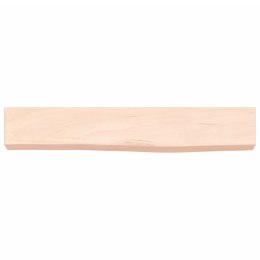 VidaXL Półka, 60x10x6 cm, surowe lite drewno dębowe