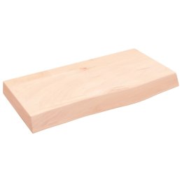 VidaXL Półka, 60x30x6 cm, surowe lite drewno dębowe
