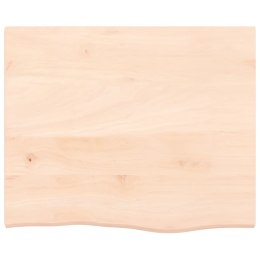 Półka, 60x50x2 cm, surowe lite drewno dębowe Lumarko!