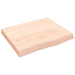 VidaXL Półka, 60x50x6 cm, surowe lite drewno dębowe
