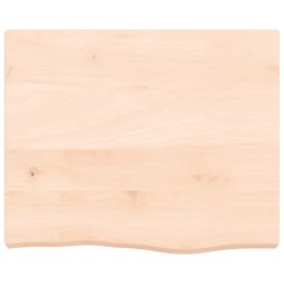 VidaXL Półka, 60x50x6 cm, surowe lite drewno dębowe