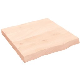 VidaXL Półka, 60x60x6 cm, surowe lite drewno dębowe