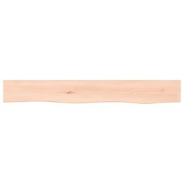 VidaXL Półka, 80x10x4 cm, surowe lite drewno dębowe