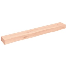 Półka, 80x10x6 cm, surowe lite drewno dębowe Lumarko!