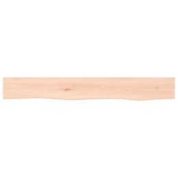 VidaXL Półka, 80x10x6 cm, surowe lite drewno dębowe