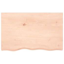 VidaXL Półka, 80x20x2 cm, surowe lite drewno dębowe