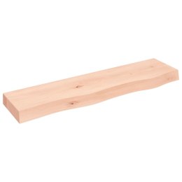 Półka, 80x20x6 cm, surowe lite drewno dębowe Lumarko!