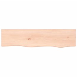 VidaXL Półka, 80x20x6 cm, surowe lite drewno dębowe