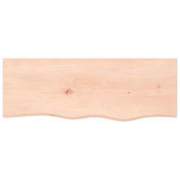 VidaXL Półka, 80x30x6 cm, surowe lite drewno dębowe