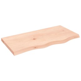 VidaXL Półka, 80x40x4 cm, surowe lite drewno dębowe
