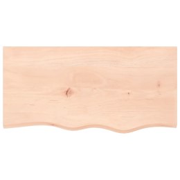VidaXL Półka, 80x40x4 cm, surowe lite drewno dębowe