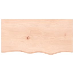VidaXL Półka, 80x40x6 cm, surowe lite drewno dębowe