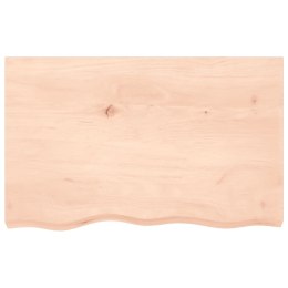 VidaXL Półka, 80x50x6 cm, surowe lite drewno dębowe