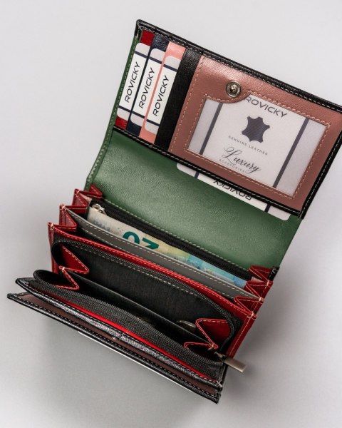 Duży portfel damski z bydlęcej skóry naturalnej — Cavaldi Lumarko!