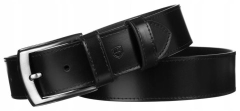 Skórzany, szeroki pasek męski z klasyczną klamrą — Peterson Lumarko!