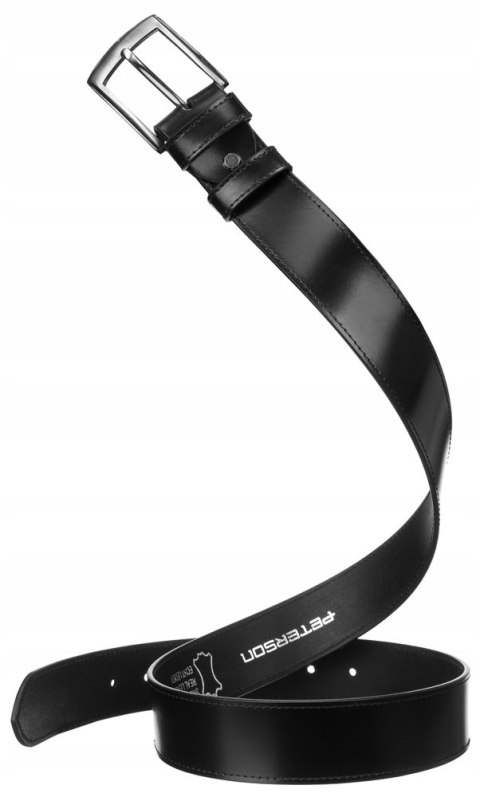 Skórzany, szeroki pasek męski z klasyczną klamrą — Peterson Lumarko!