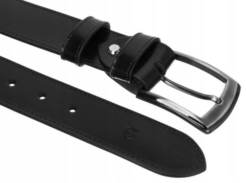 Skórzany, szeroki pasek męski z klasyczną klamrą — Peterson Lumarko!