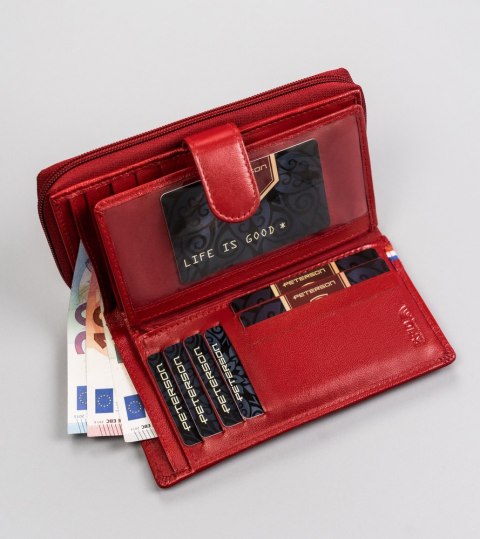 Pionowy portfel damski ze skóry naturalnej — Peterson Lumarko!