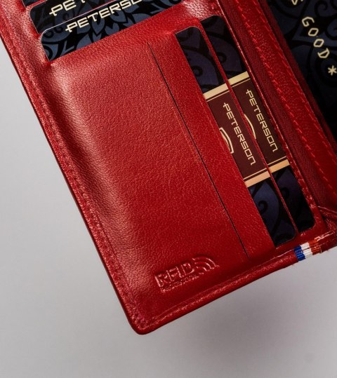 Pionowy portfel damski ze skóry naturalnej — Peterson Lumarko!