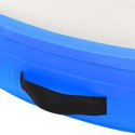 VidaXL Mata gimnastyczna z pompką, 100x100x10 cm, PVC, niebieska