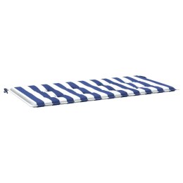 Poduszka na ławkę ogrodową, niebiesko-białe paski, 120x50x3 cm Lumarko!