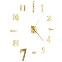 Zegar ścienny 3D, nowoczesny design, 100 cm, XXL, złoty Lumarko!