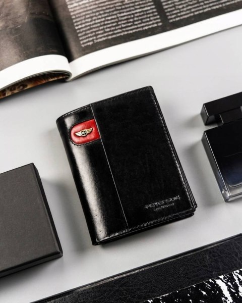 Duży, skórzany portfel męski bez zapięcia — Peterson Lumarko!